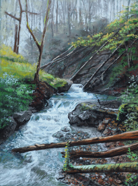 Pastellbild, Softpastelle von Schmincke auf Mi-teintes Papier 2003