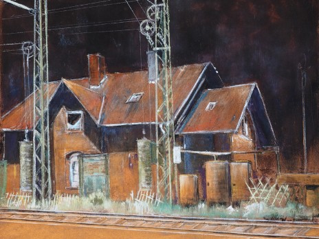 Haus am Bahnübergang in Königswinter